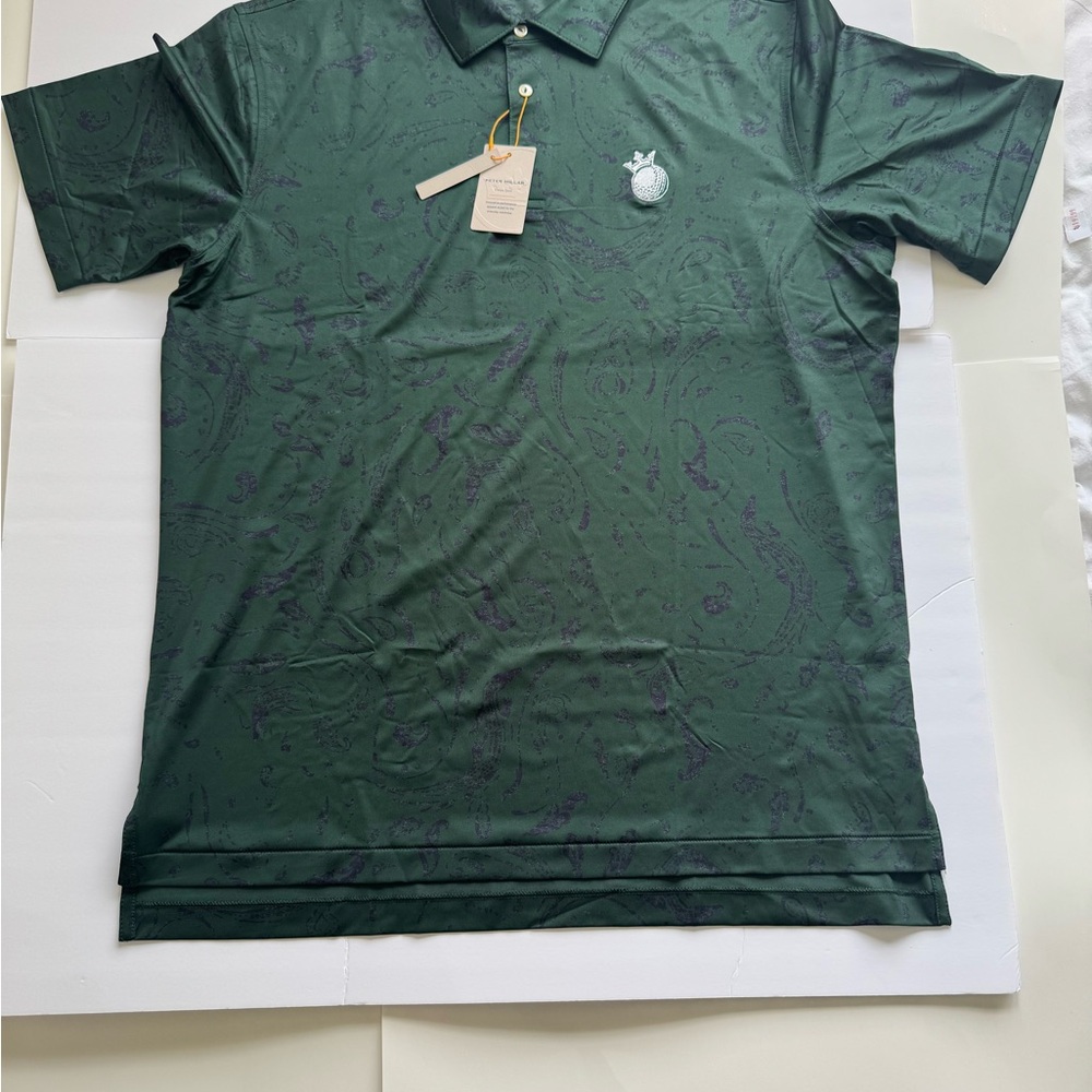 Peter Millar Forest Green Polo with Paisley Design